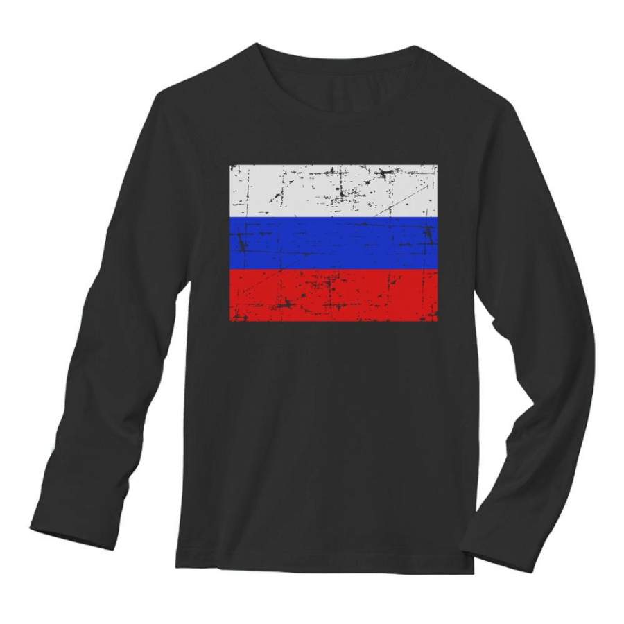 Vintage Russia Flag Long Sleeve T-Shirt