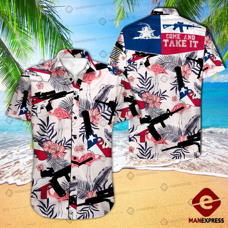 Texas United Patriot Three Percenter Hawaiian Shirt Ha24124