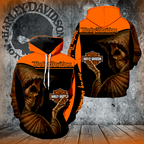 Harley Davidson Motorcycles Skull Full Print K1177 Hoodie