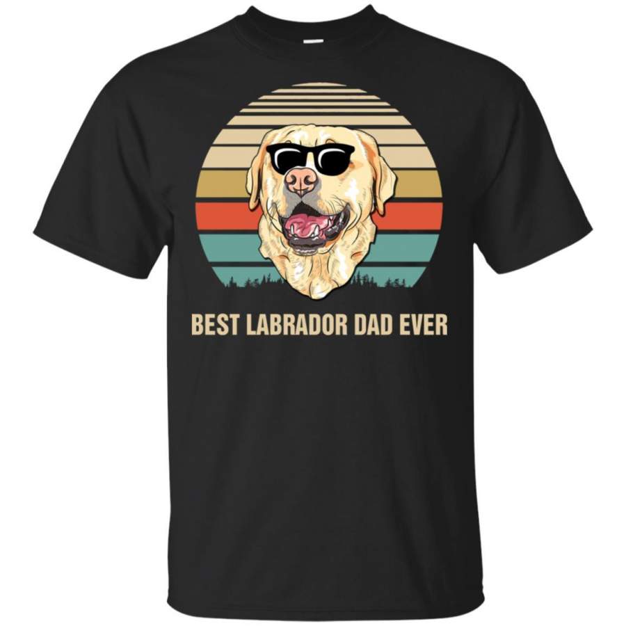 Vintage Labrador Dad Gifts Best Labrador Dad Ever T-shirt