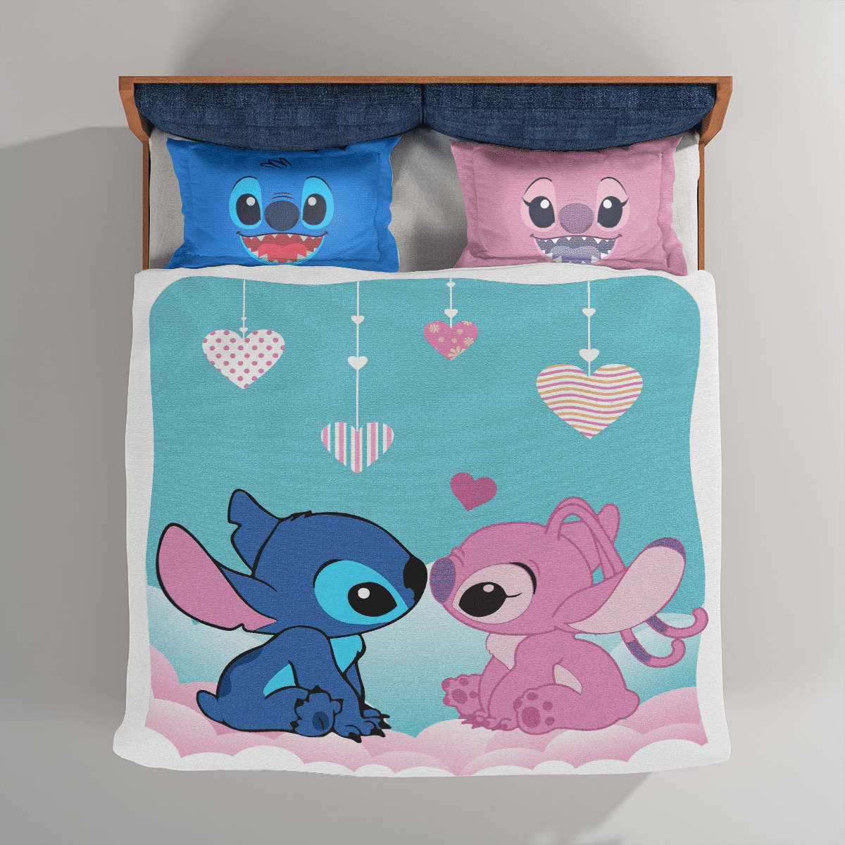 Stitch And Angel Love Bedding Set