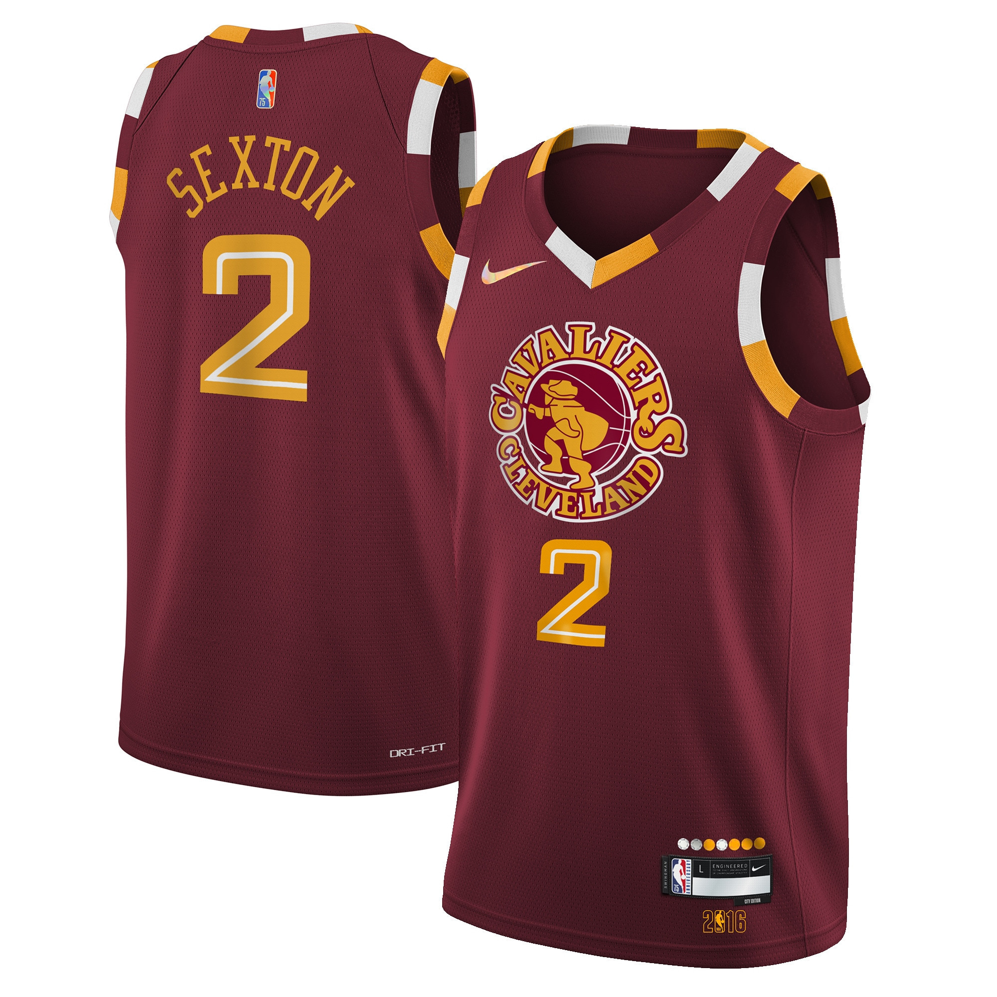 Collin Sexton Cleveland Cavaliers 2021/22 Swingman Jersey – City Edition – Wine NBA