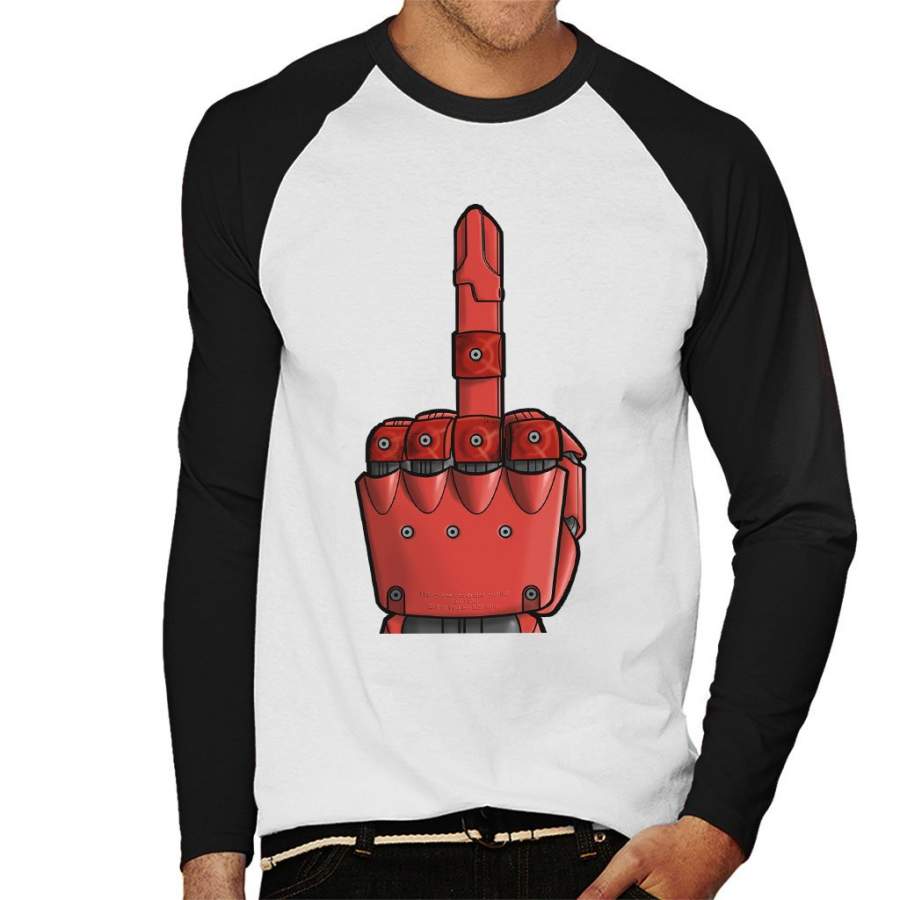 Venom Snake Giving The Finger Metal Gear Solid Men’s Baseball Long Sleeved T-Shirt