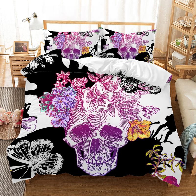 3D Sugar Skull Bedding Set Pl17062006