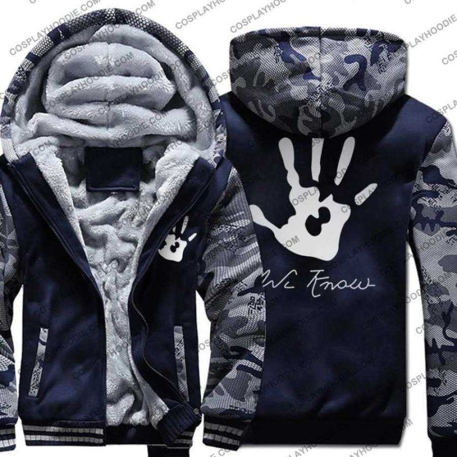 Skyrim Dark Brotherhood Cool Camouflage Fleece Winter Hoodie Jacket