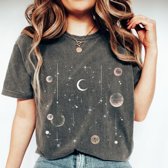 Moon Shirt, Celestial Shirt, Mystical Shirt, Astronomy Shirt, Moon Phase Shirt, Astrology Shirt, Sun and Moon Shirt, Space Shirt