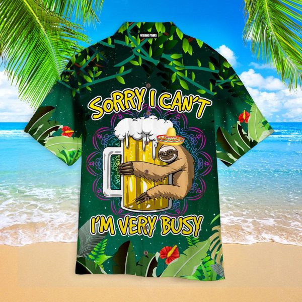 Lazy Sloth Loves Beer Hawaii Shirt For Men Women Ha9100