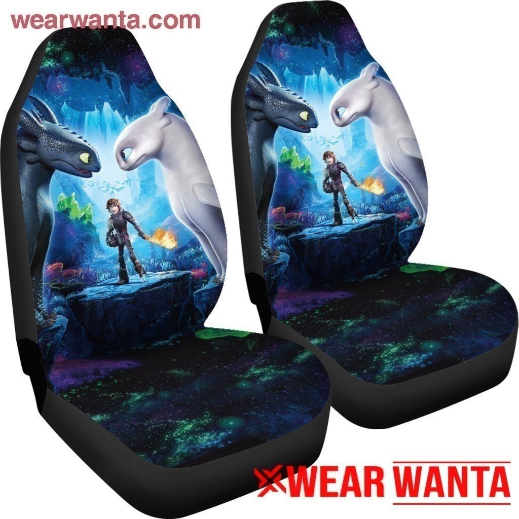 Toothless & The Light Fury How To Train Your Dragon Car Seat Covers Pinkato Store