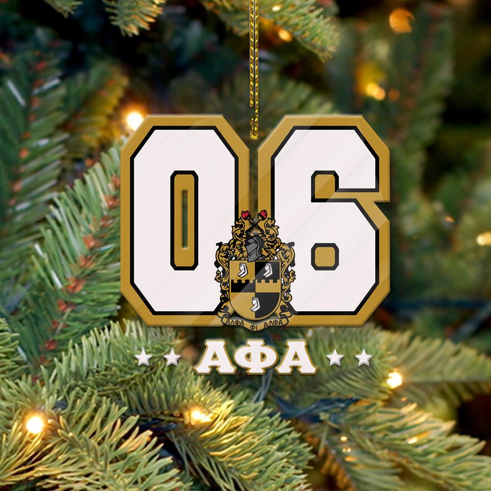 Wonderprint Ornament – Nineteen 06 Alpha Phi Alpha Shape Acrylic Ornament Lt10