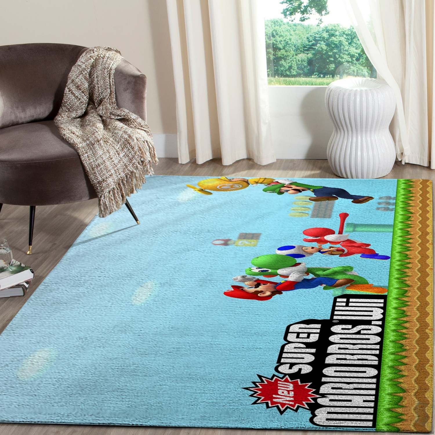 The 20 Rug Super Paper Mario Gaming Area Rugs Living Room Carpet FN041222 Christmas Gift Floor Decor