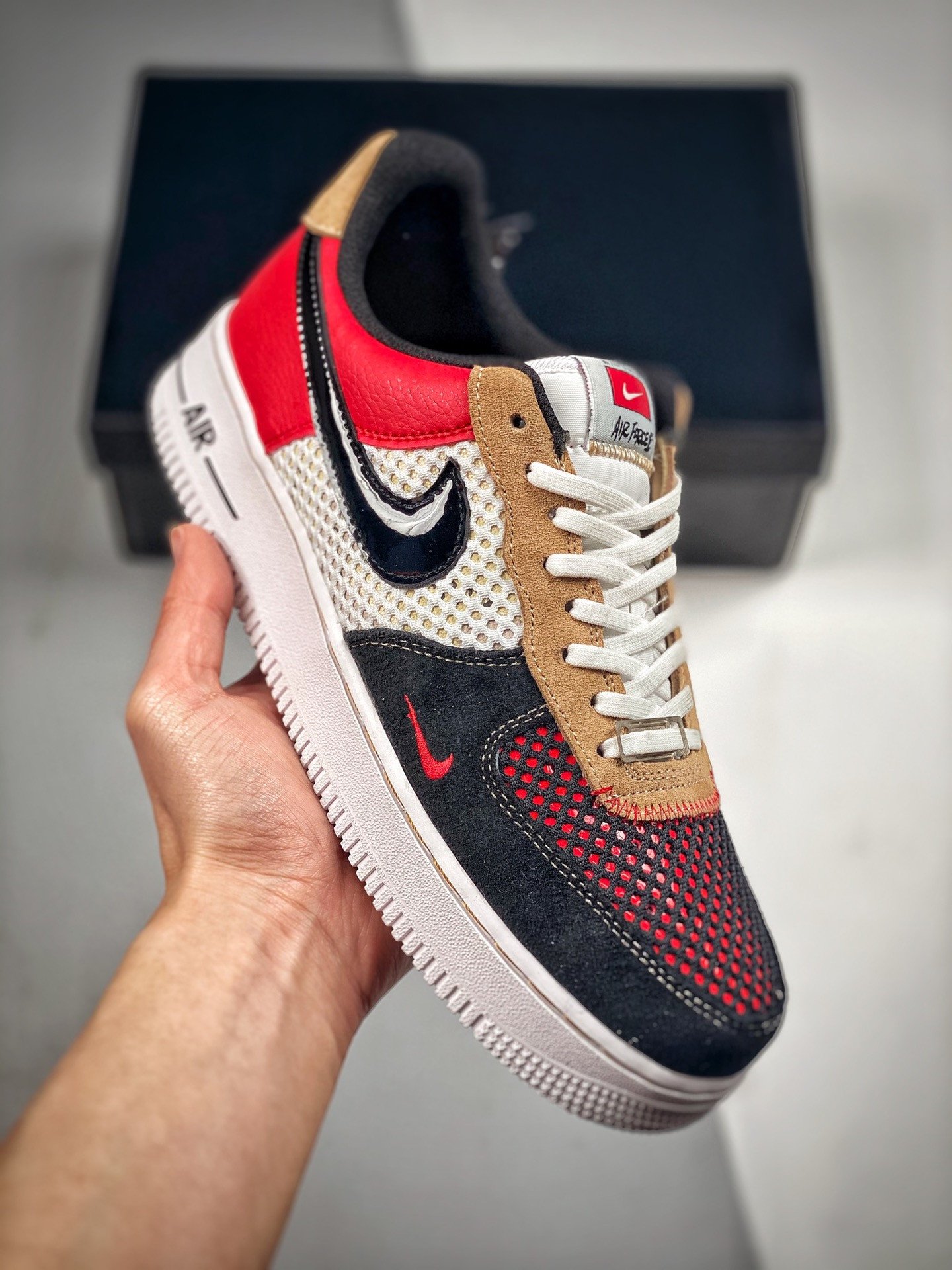 Nike Air Force 1 Low Alter &#038 Reveal BlackWhite-Red-Tan 5340359