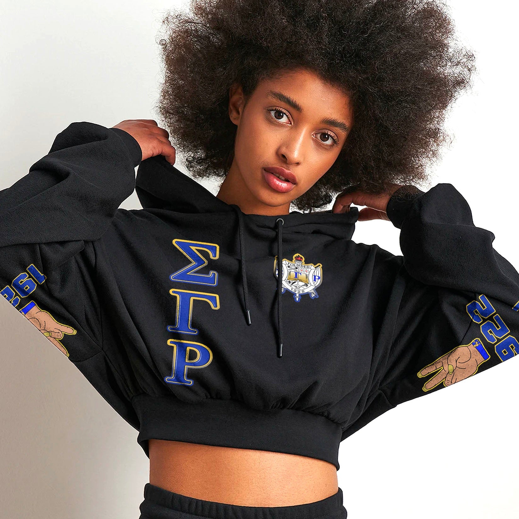 Wonder Print Hoodie – Sigma Gamma Rho Sisterhood Croptop Hoodie