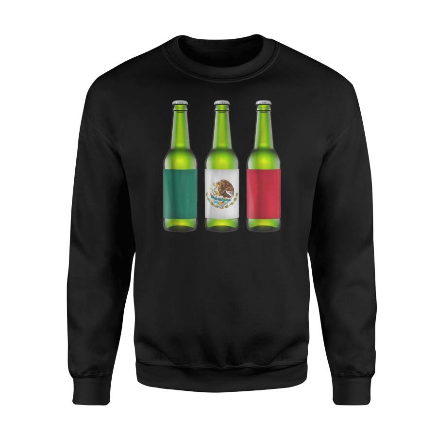 Awesome Beer Bottles Mexico Mexican Flag Sweatshirt