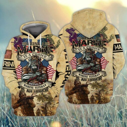 Marine Veteran 3D All Over Print Shirts For Men & Women, Happy Veteran Memorial 3D Shirts, Veteran Day