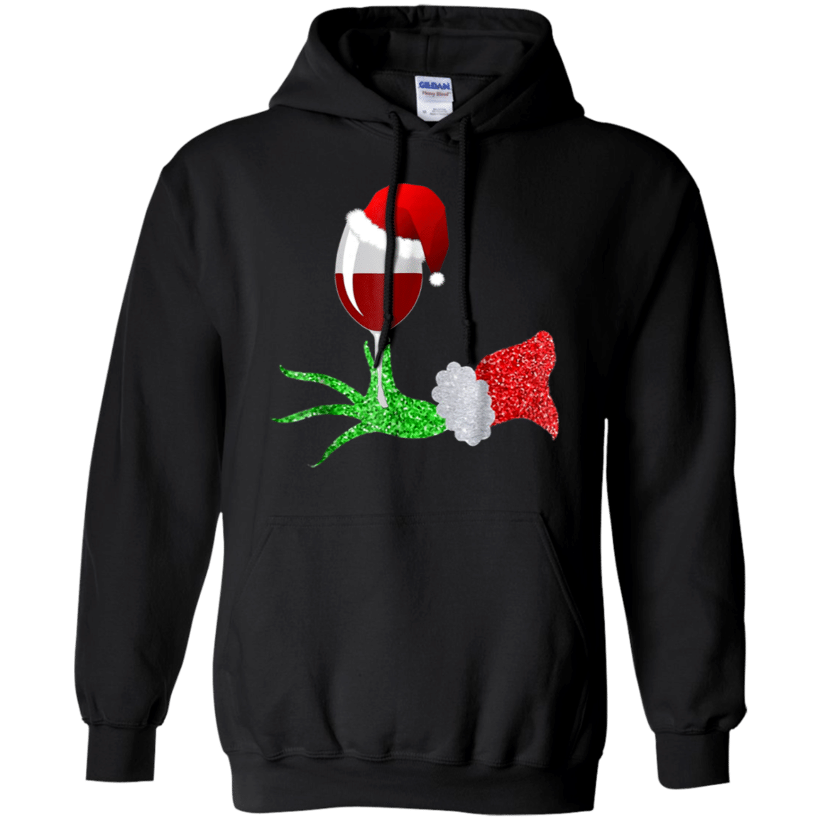 Check out this awesome Grinch hand holding a glass of wine Christmas shirt Wine Hoodie