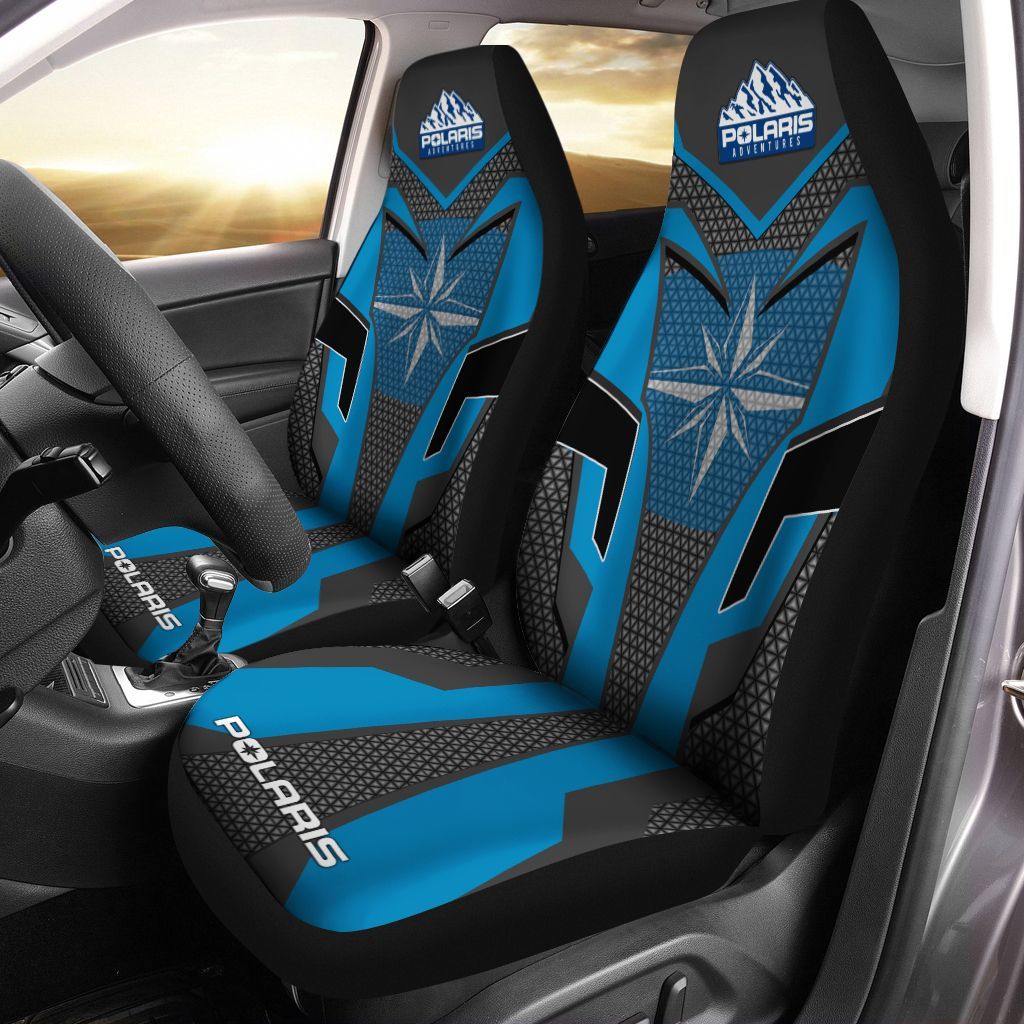 Polaris Racing Tin-Hl Car Seat Cover (Set Of 2) Ver 1 (Blue)