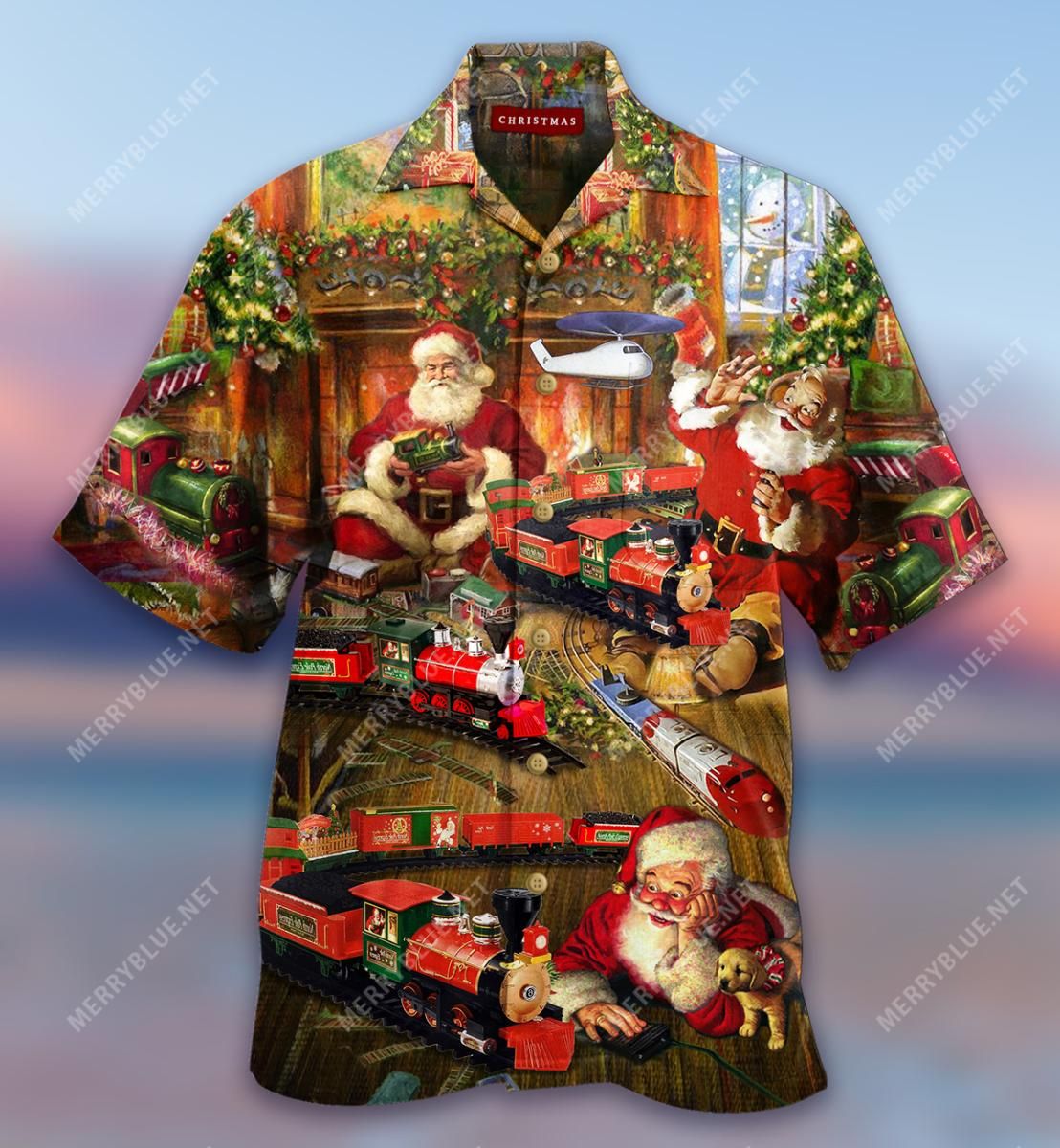 We’Re Never Too Old For Christmas Aloha Hawaiian Shirt Colorful Short Sleeve Summer Beach Casual Shirt For Men And Women