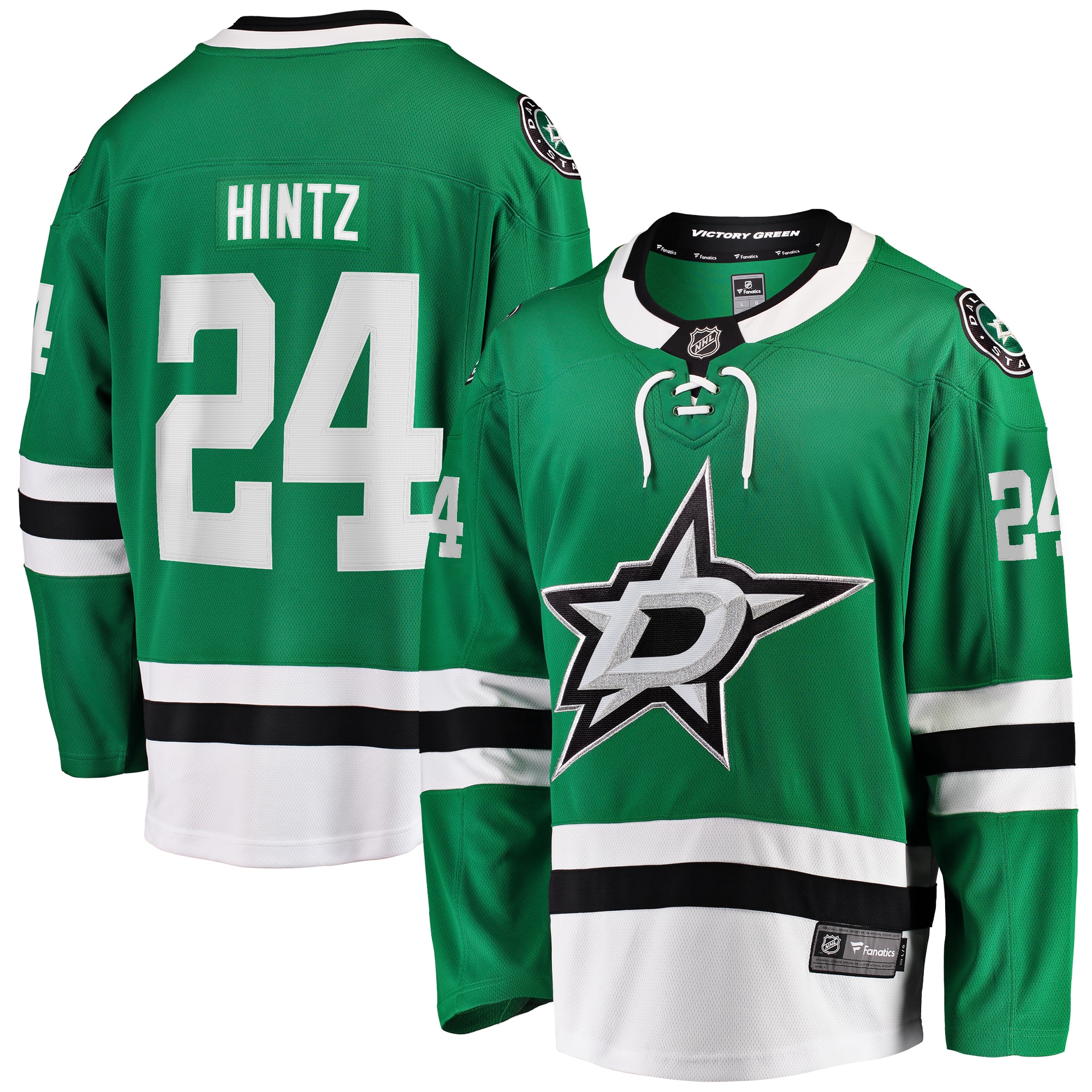 Roope Hintz Dallas Stars Branded Home Breakaway Player Jersey – Kelly Green