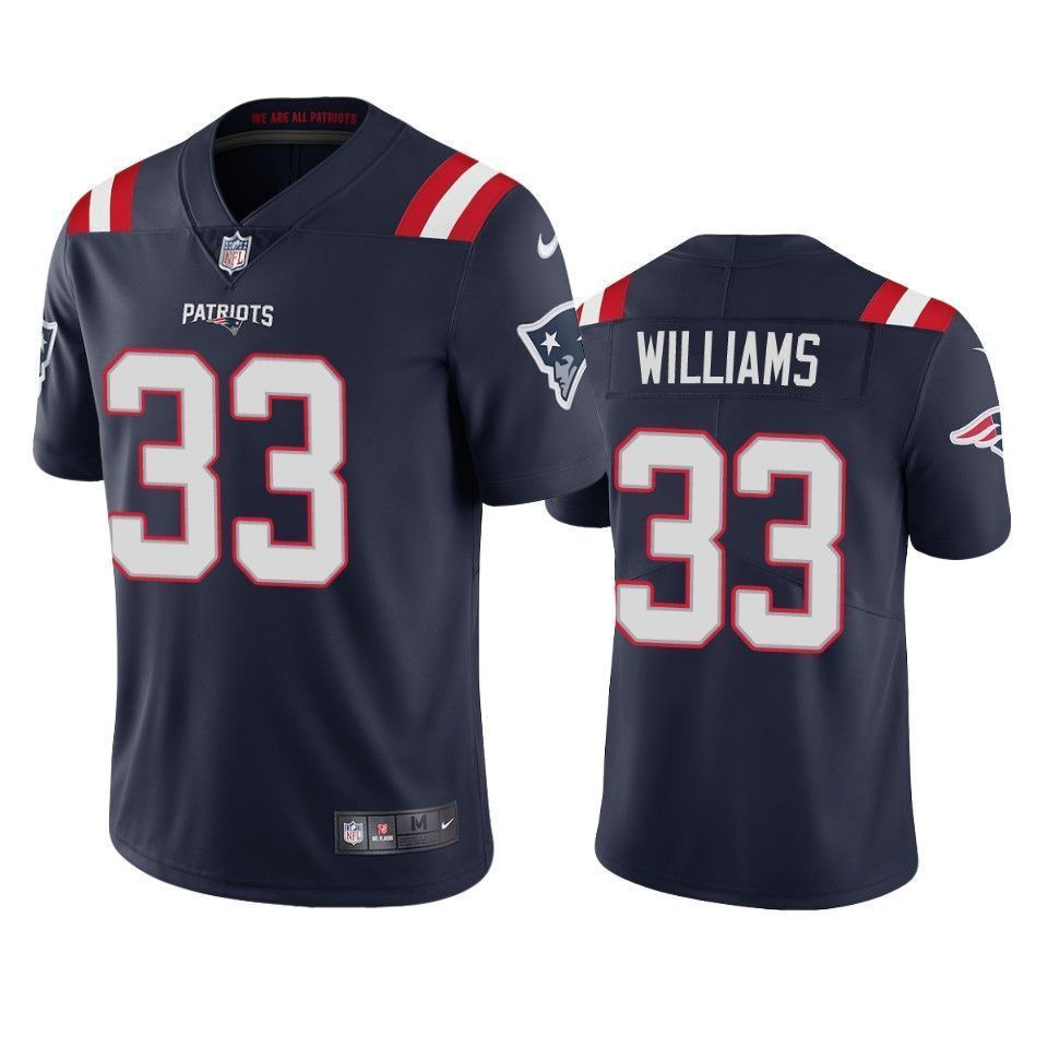 New England Patriots Joejuan Williams Navy 2021 Vapor Limited Mens 3D Jersey