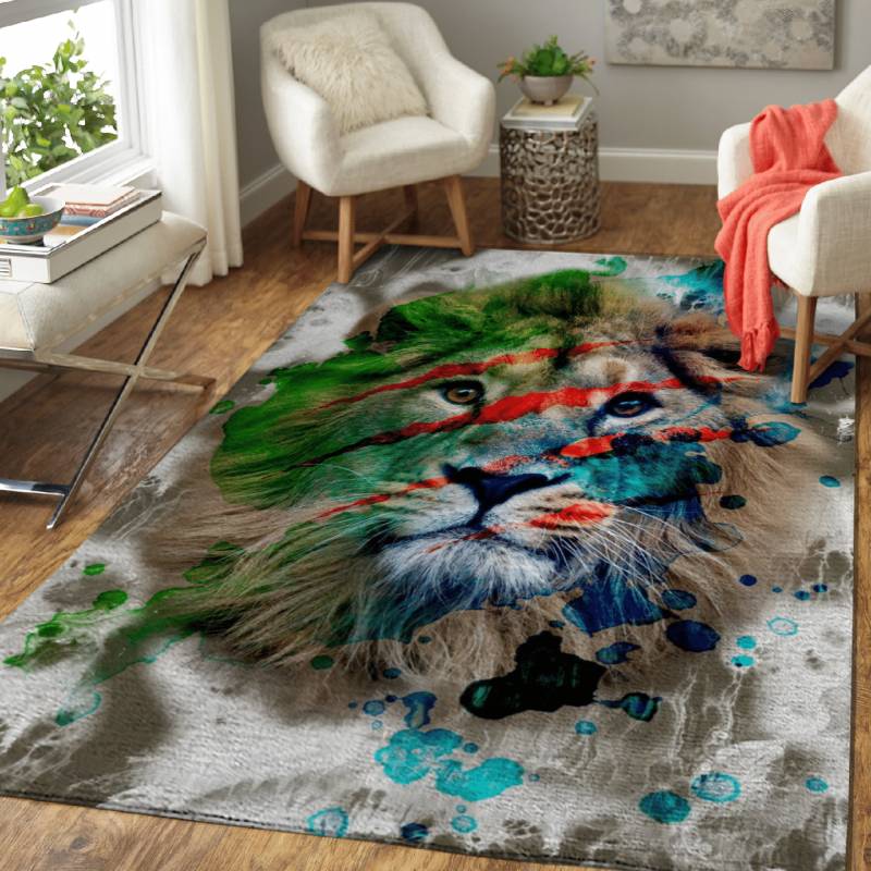 Wounded Face – Animals Area Rug Carpet