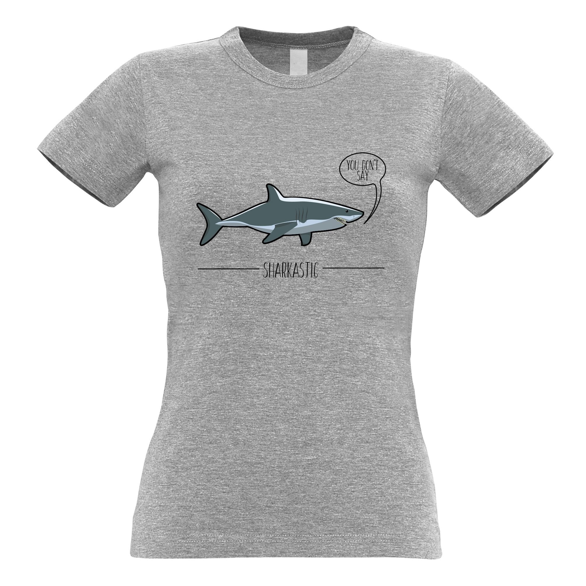 Shark Pun Womens T Shirt Sarcastic Sharkastic Joke