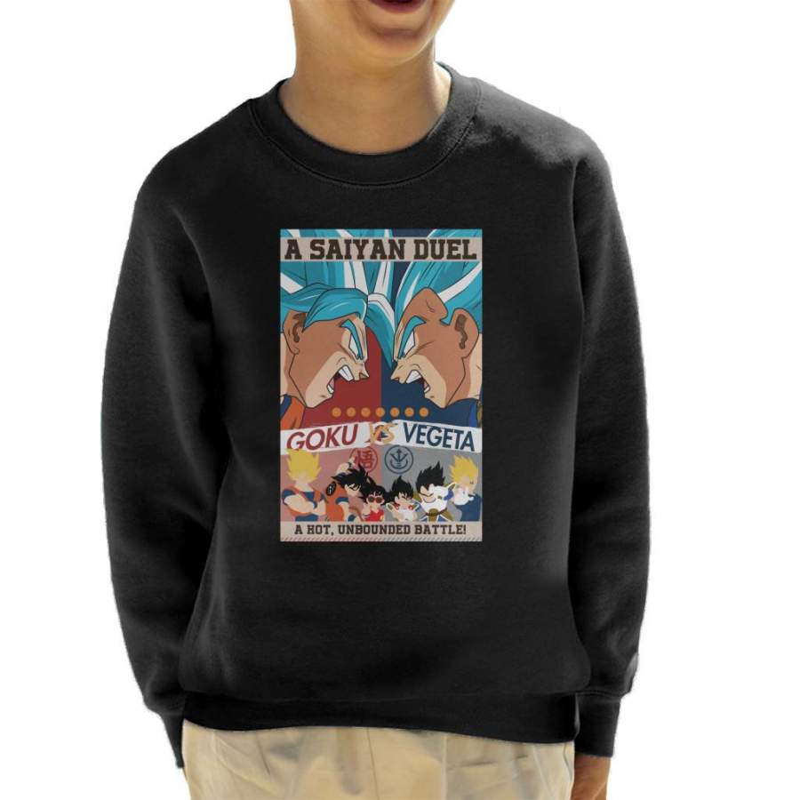 Goku Vs Vegeta Saiyan Duel Dragon Ball Z Kid’s Sweatshirt