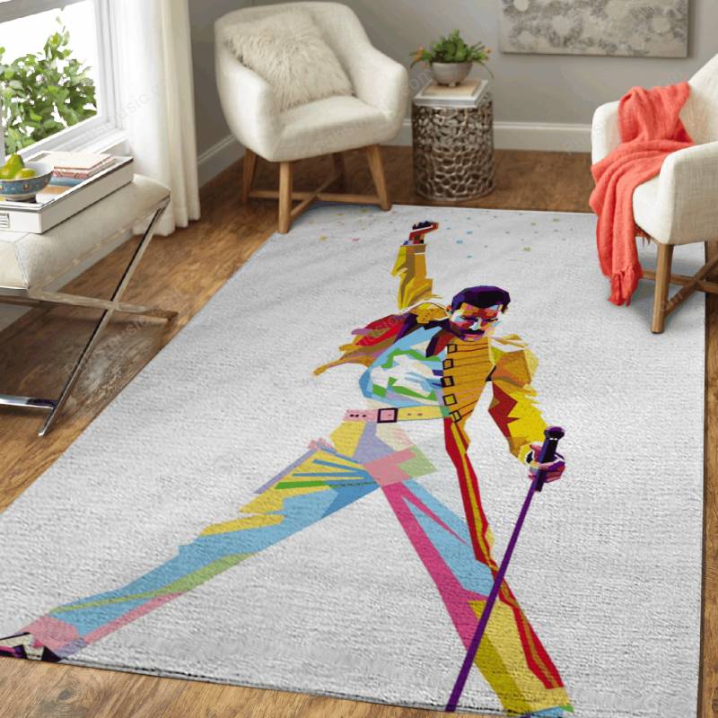 Freddie Mercury – Famous Legendary Music Area Rug Carpet