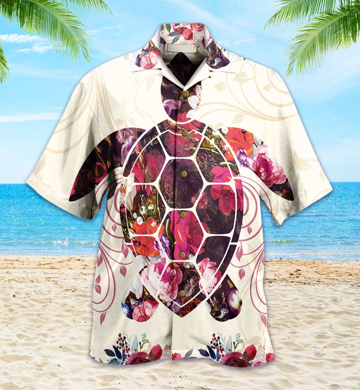 Beautiful Floral Turtle Colorful Hawaii Shirt Ha88501