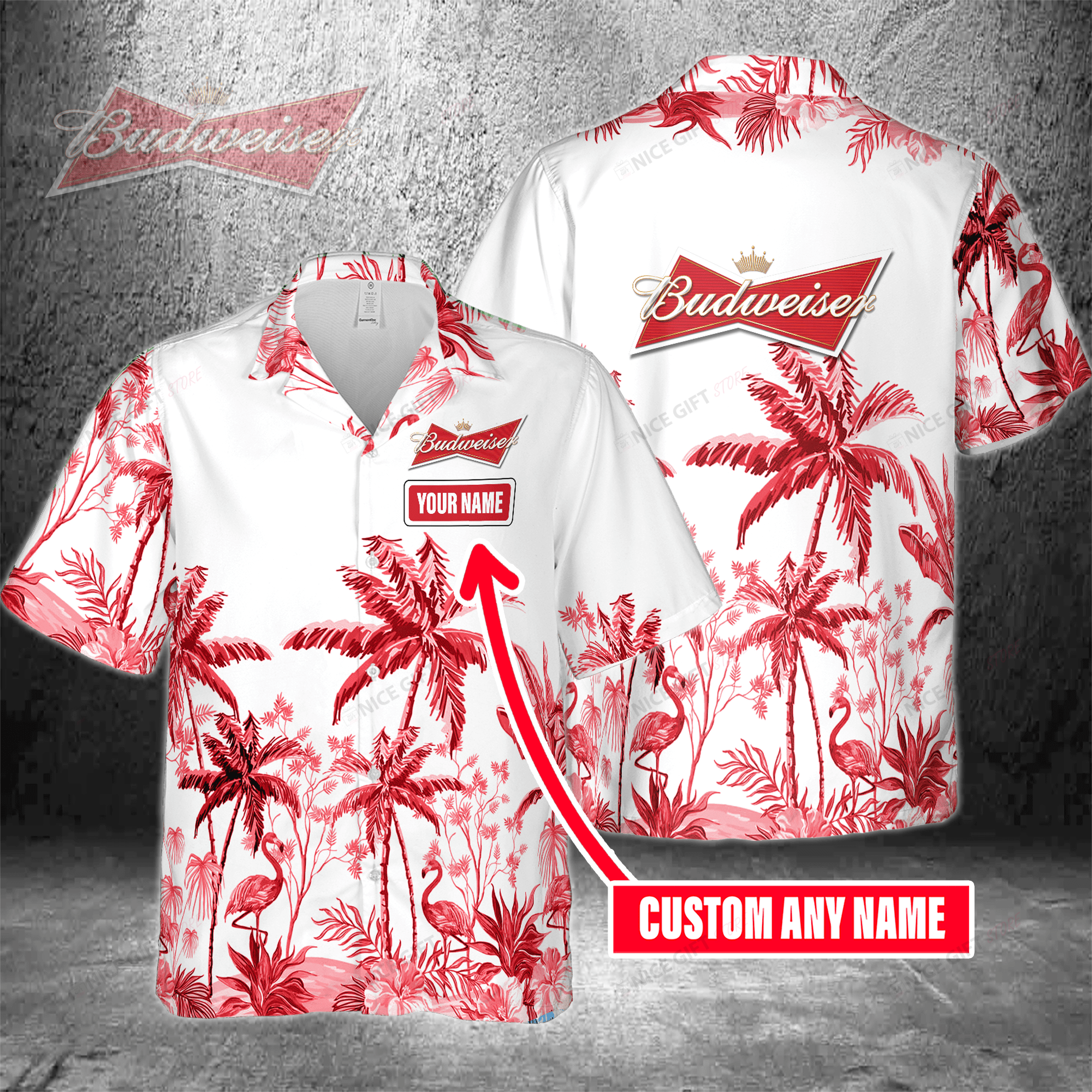 Budweiser Custom Name Hawaiian Shirt 3Hs-X2E9
