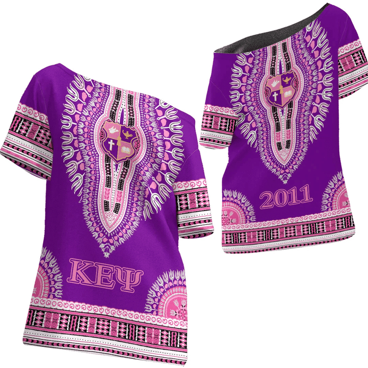 Kappa Epsilon Psi Dashiki Off Shoulder T-Shirt – Rlt13