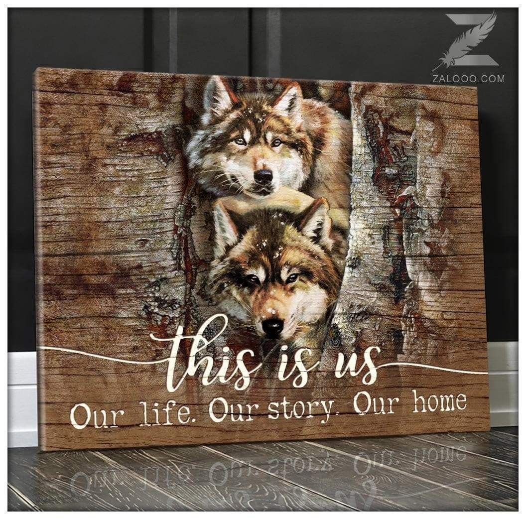 Canvas – Wolf – This Is Us Gift For Family, Wall Art Decor, Canvas Print, Home Decor