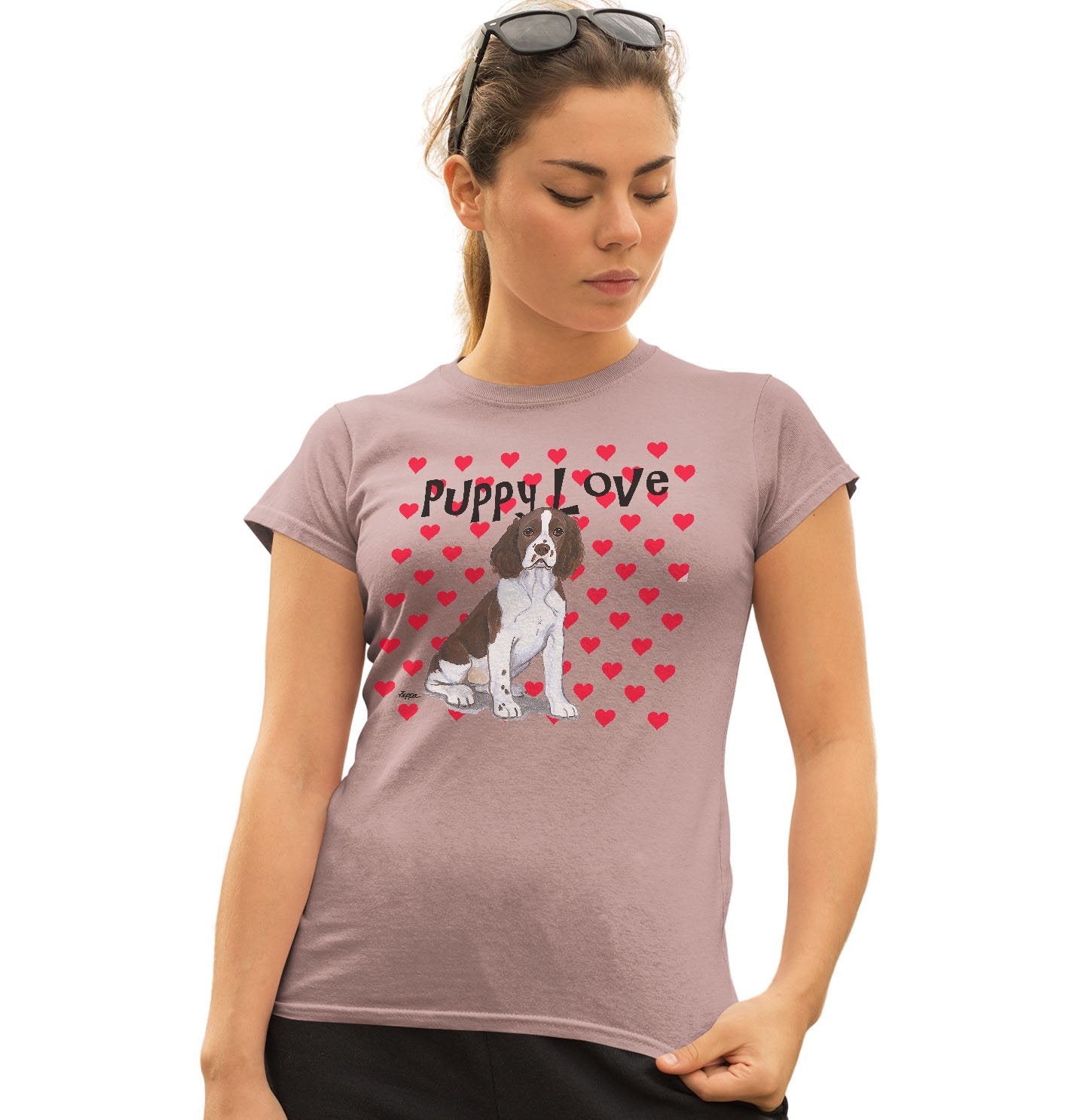 Springer Puppy Love – Women’S Fitted T-Shirt