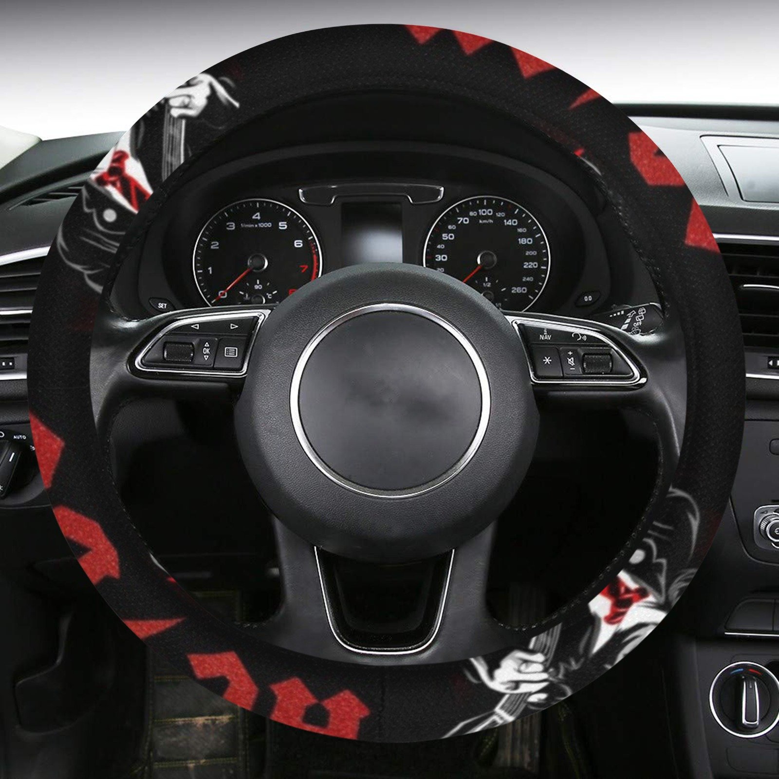 Acdc Steering Wheel Cover With Anti-Slip Insert