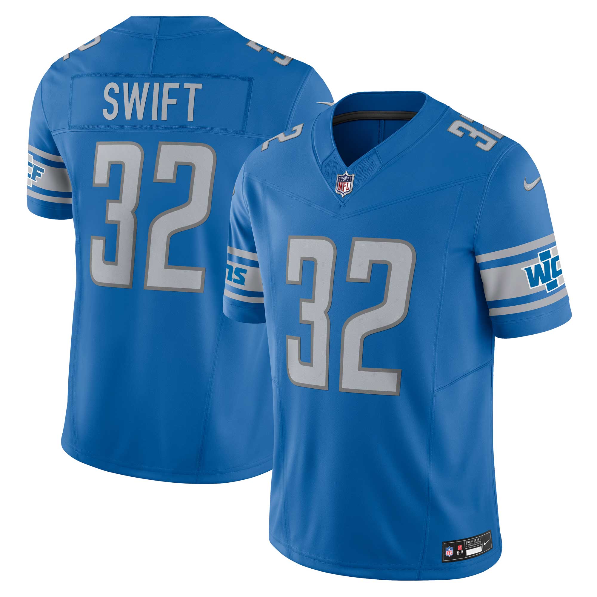 D'Andre Swift Detroit Lions Vapor F.U.S.E. Limited Jersey – Blue