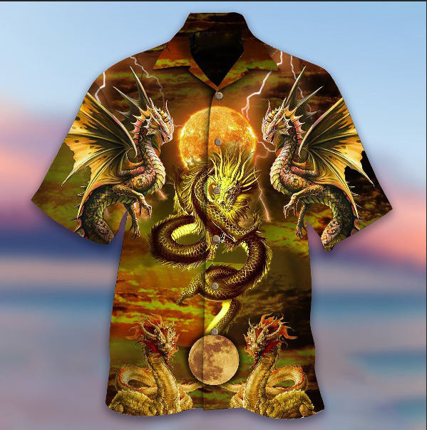 Golden Dragon Hawaii Shirt For Men Women Adult Ha104160