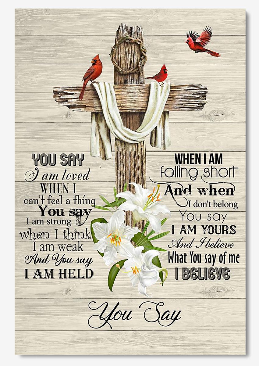 You Say Lyrics Vintage Wall Art For Christian Song Lover Home Decor Poster