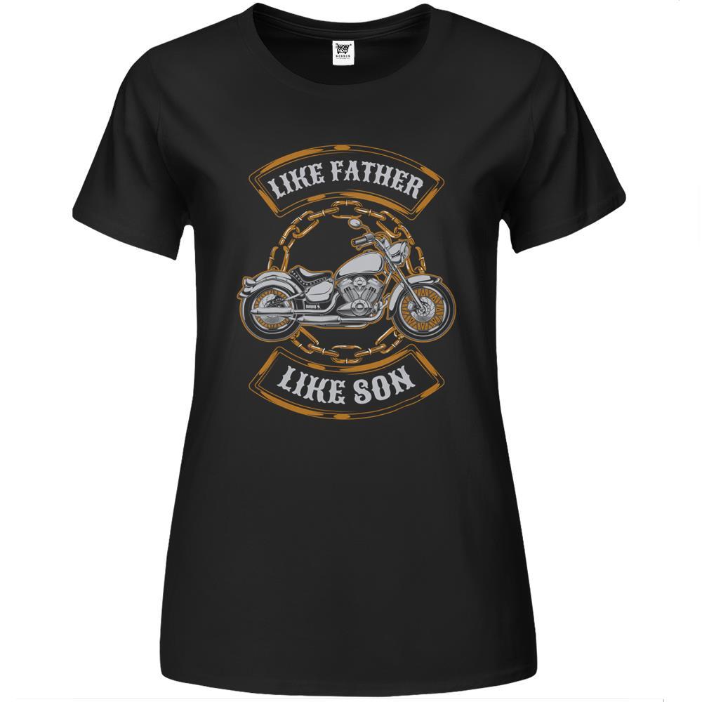 Vintage Like Father Like Son Motorcycle Gift Premium Womens Tshirts