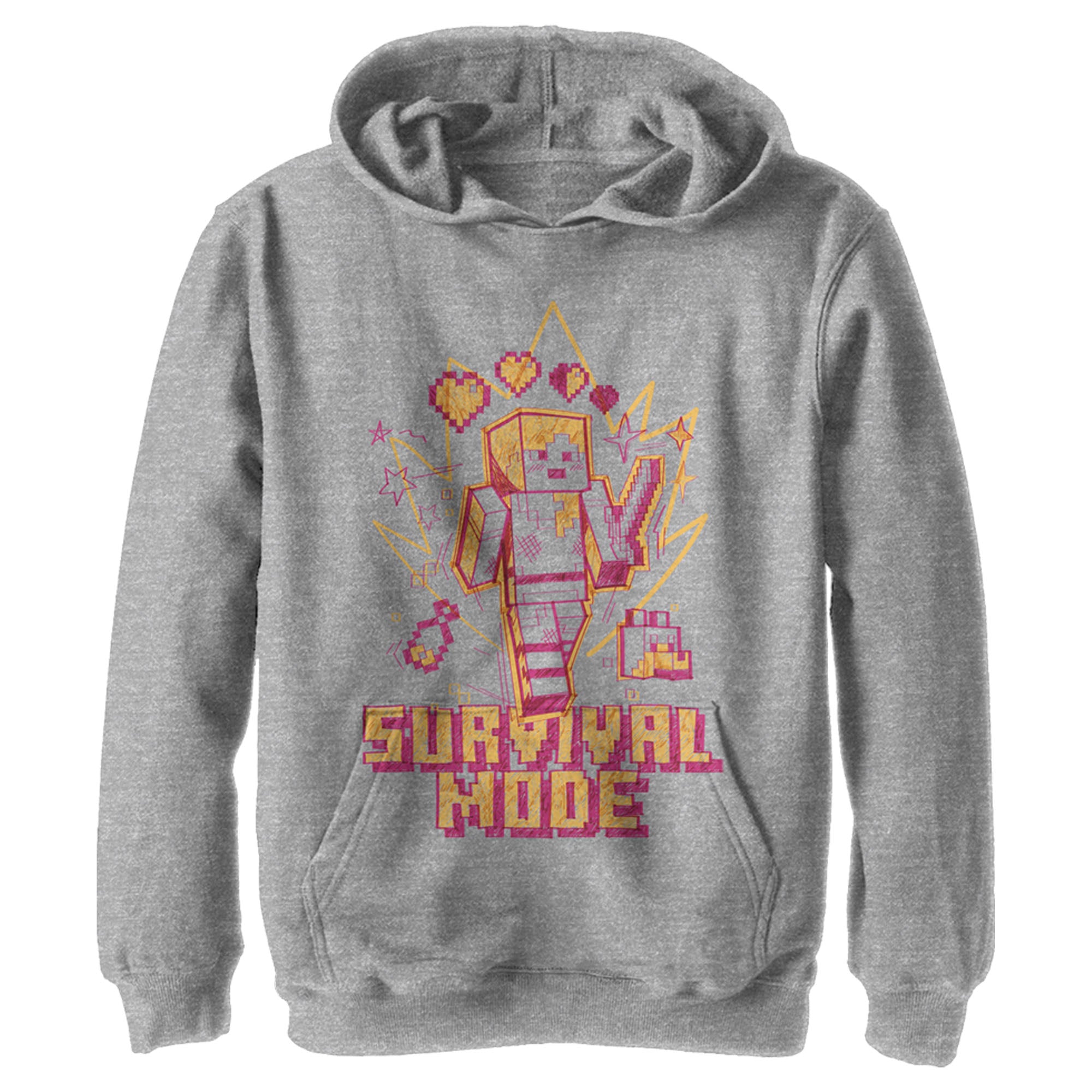 Minecraft Boy’S Survival Mode Sketch  Pull Over Hoodie