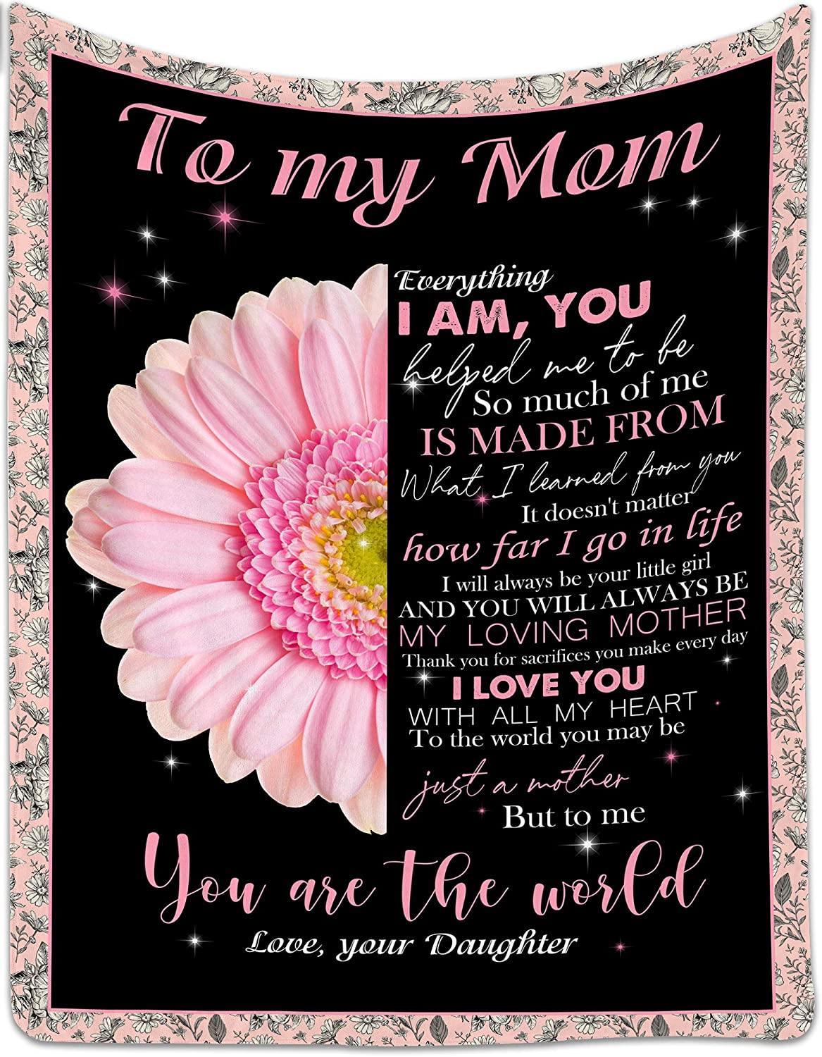 To My Mom You Are The World – Gift For Mom For Mother’S Day, Unique Gifts Home Decor Gift For Family – Sherpa Blanket Fleece Blanket