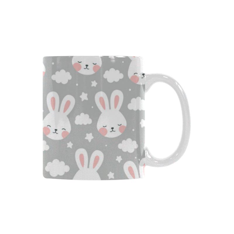 Rabbit cloud Pattern Classical White Mug (Fulfilled In US)