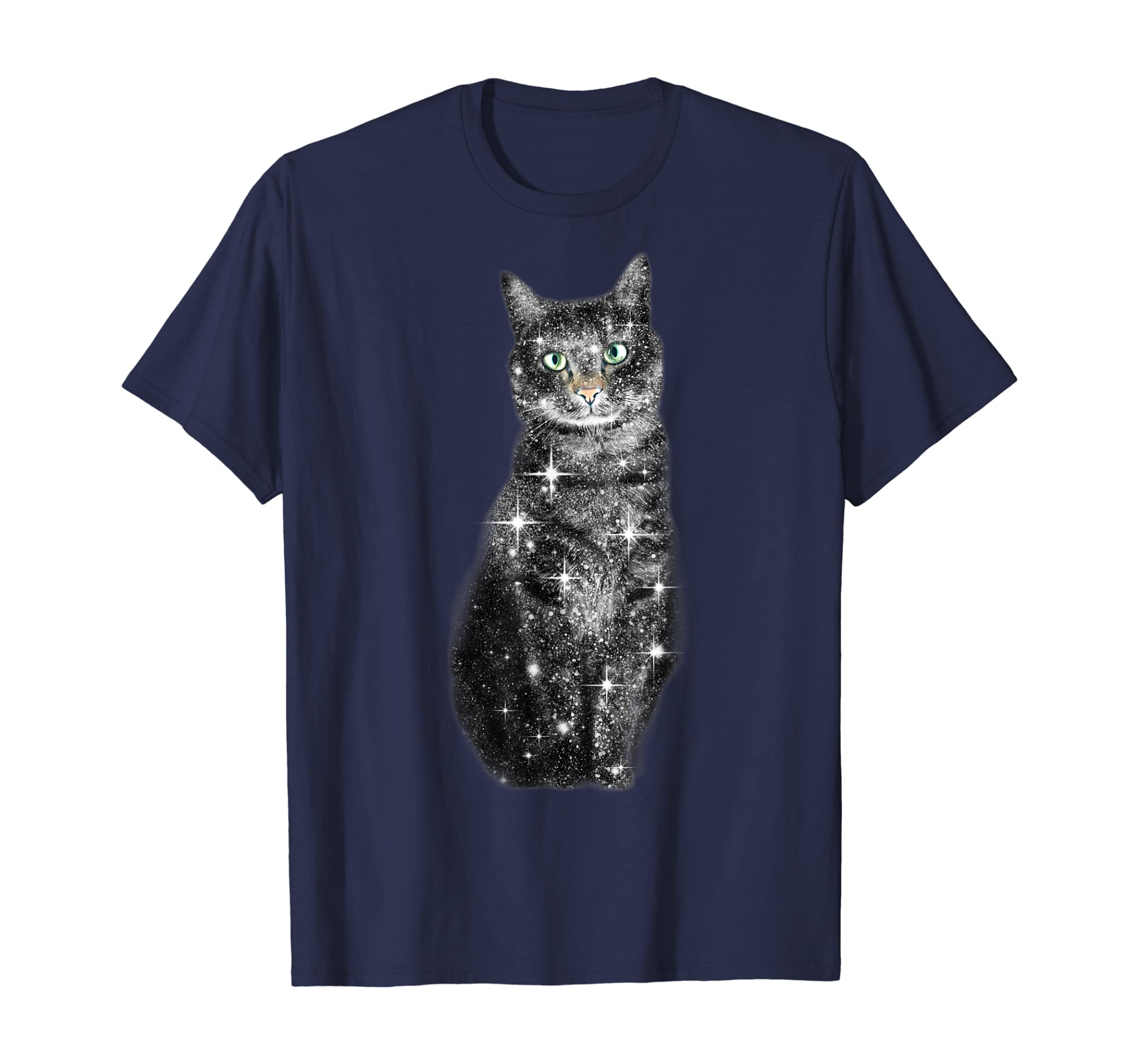 Cat Sparkling Green Eyes Cats Tee Shirt Gifts