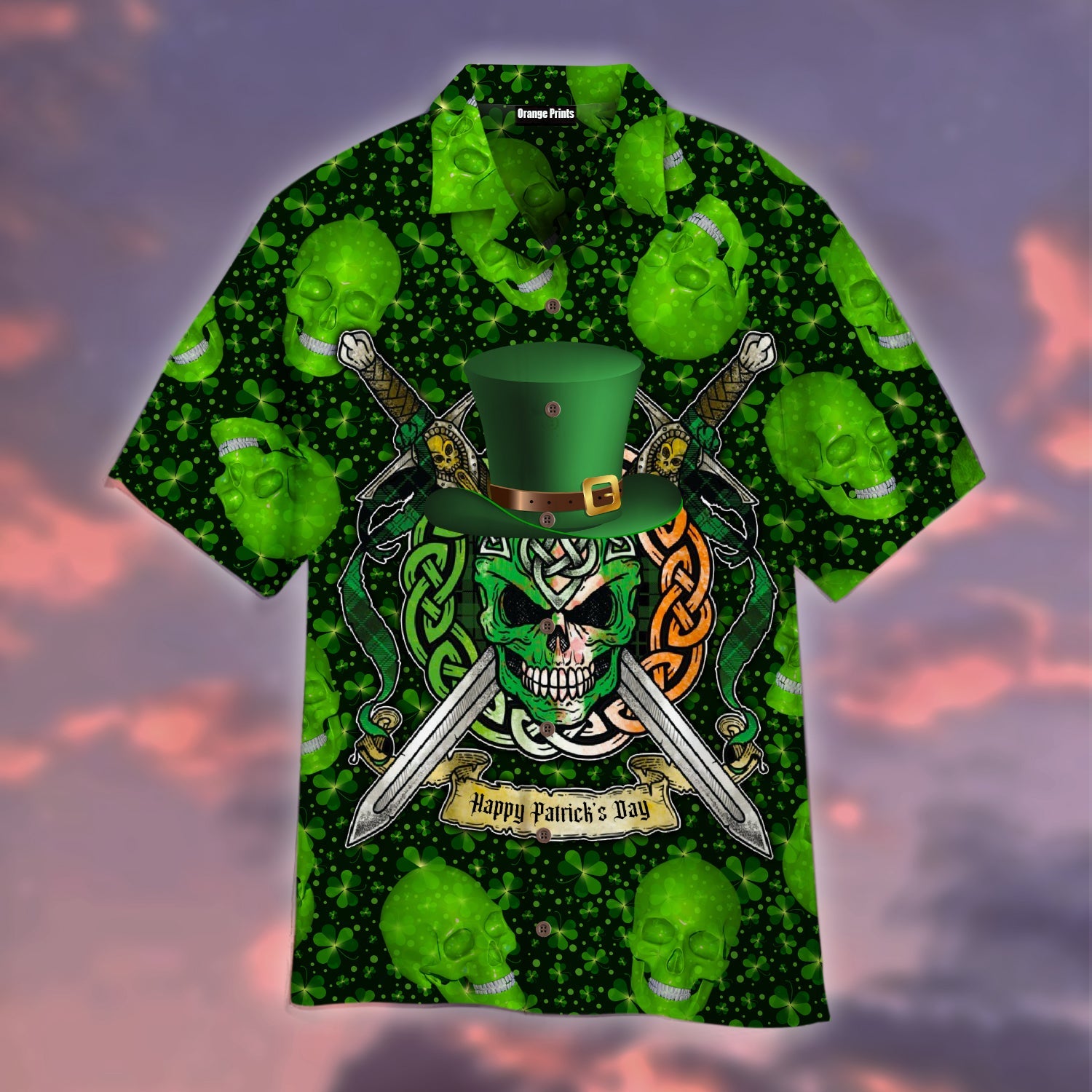 Green Skull Saint Patricks Day Hawaii Shirt For Men Women Adult Ha33714