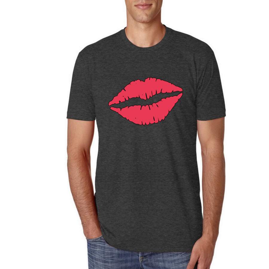 Classic Retro Vintage Pink Lips Valentine’s Day Premium Tri Blend T-Shirt