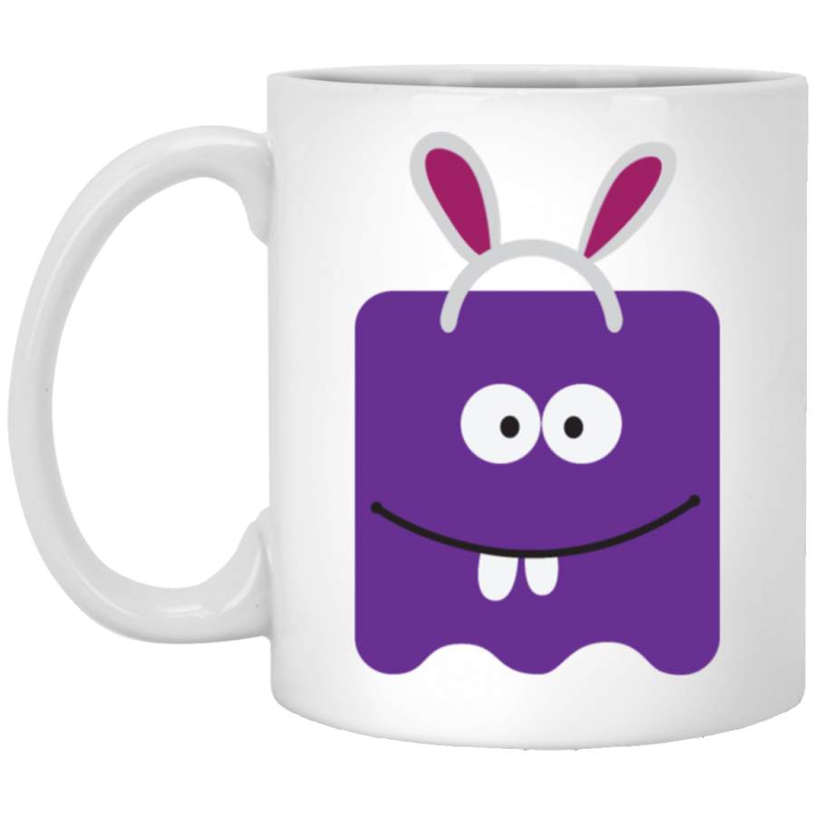 Cute monster with rabbit ears Gift White Mug