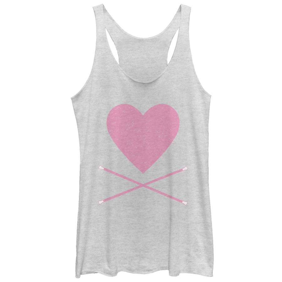 CHIN UP Women’s Baton Heart  Racerback Tank