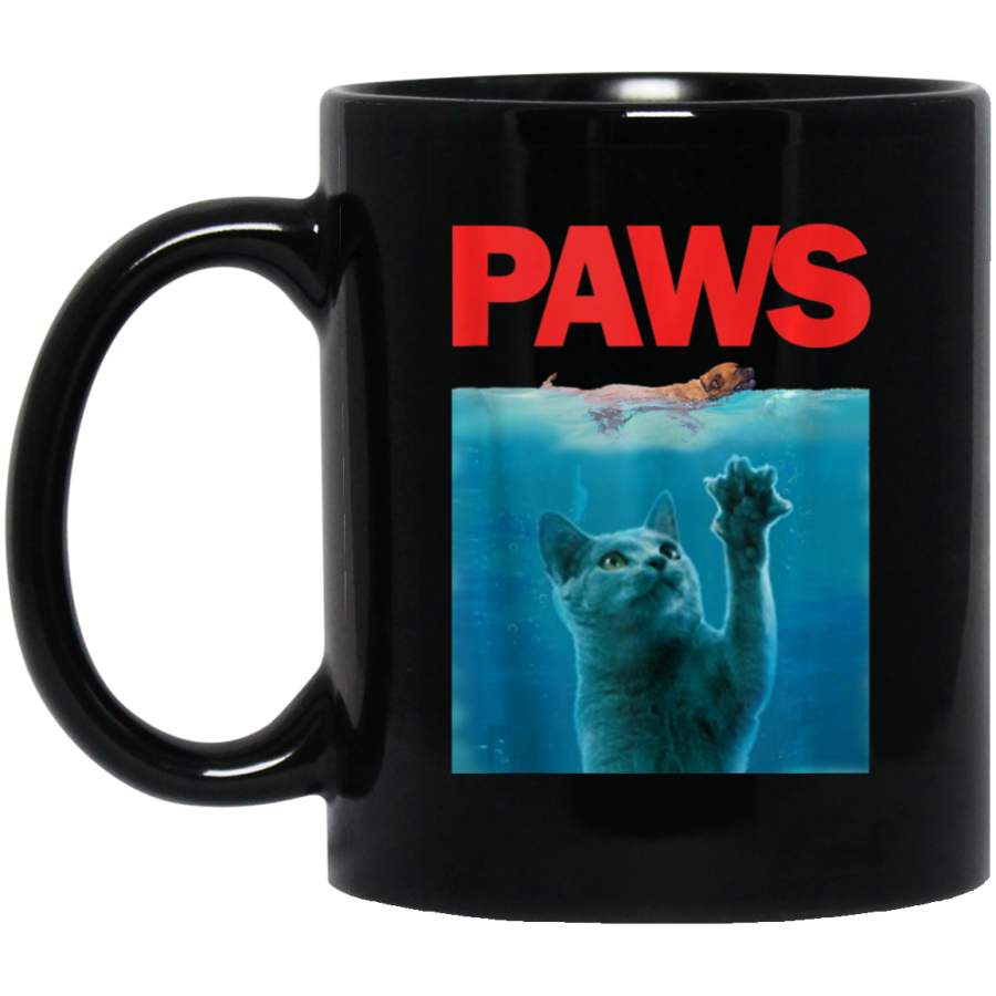 Paws Kitten Meow Parody Funny Cat Lover Coffee Mug