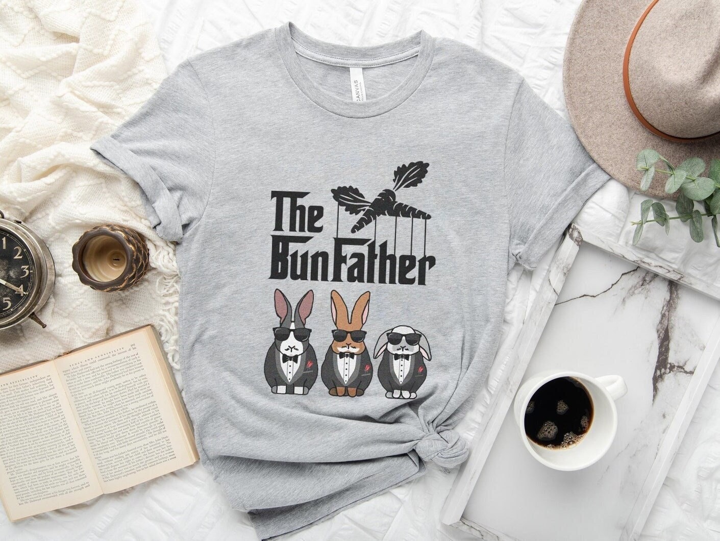 BunFather T-Shirt, Funny Bunny Dad Mom Shirt, Bunny Lover gift, Rabbit TShirt Birthday Present Easter Bunny Tee Father’s Mother’s Day Gift