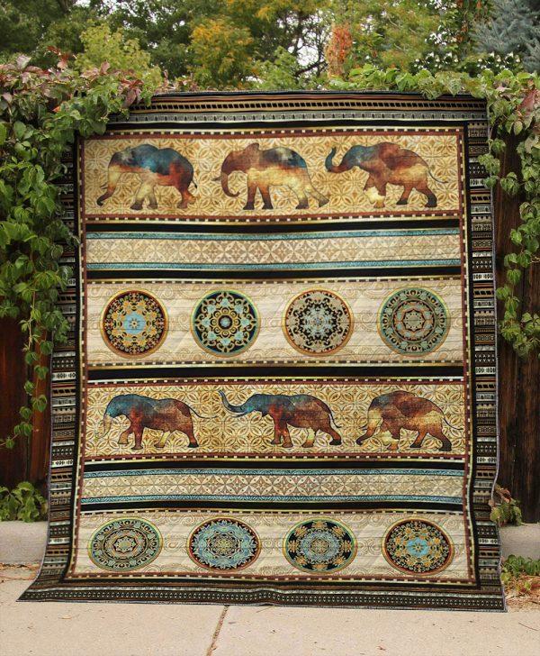 Black Elephant Quilt Blanket – Quilt