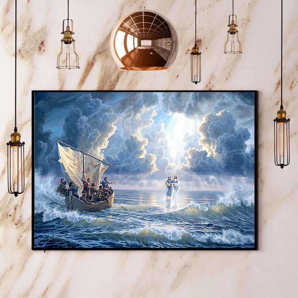 Accompany With Jesus Poster Jesus Christ Poster Christian Home Decor Wall Art