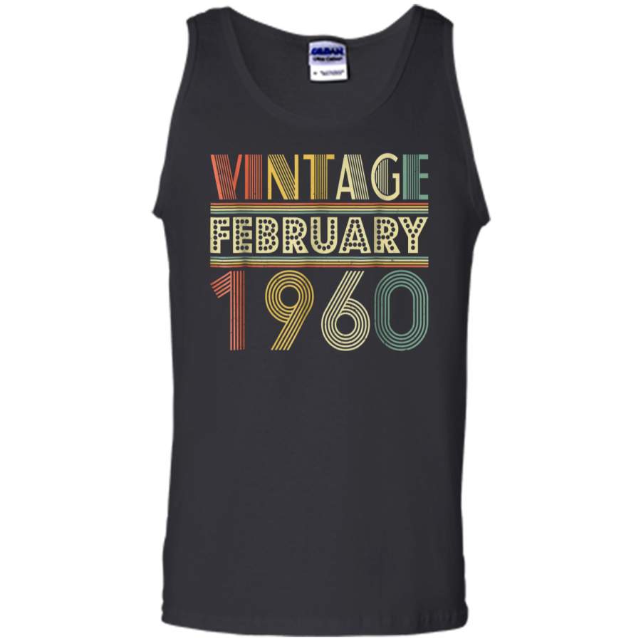 59th Birthday Gift  Vintage February 1960 Year Old Tee Tank Top